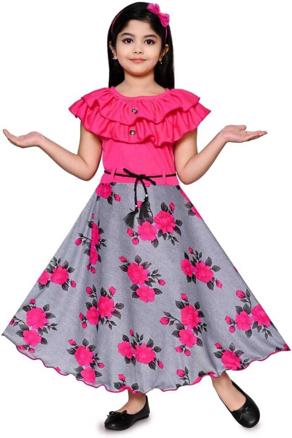AISHA ENTERPRISES Girls Maxi/Full Length Festive/Wedding Dress