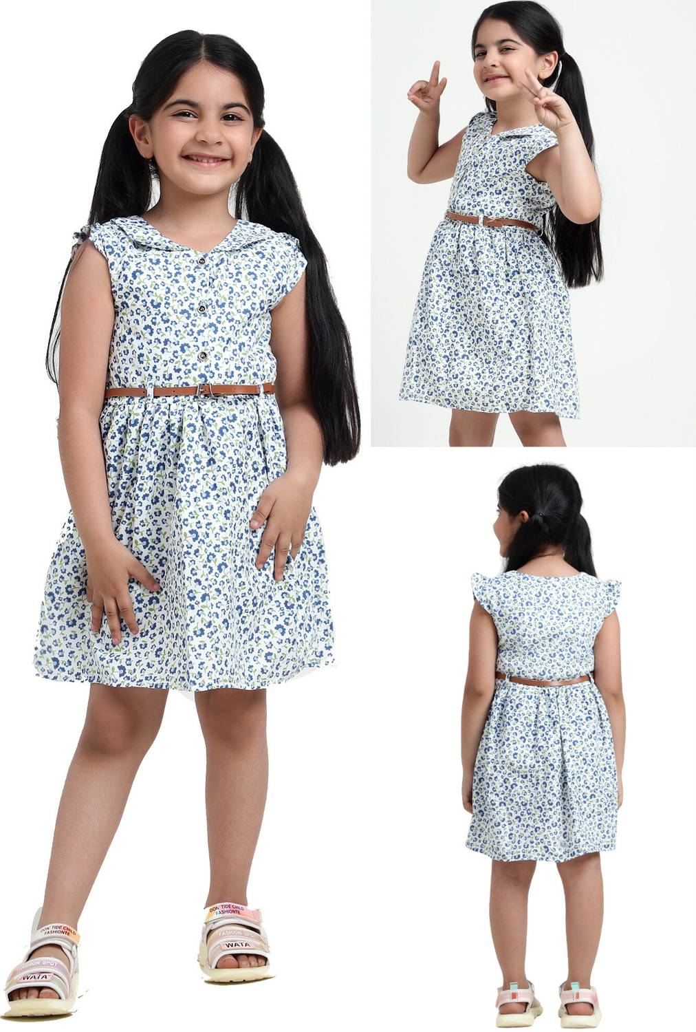 BLUSCAILE Indi Girls Midi/Knee Length Casual Dress