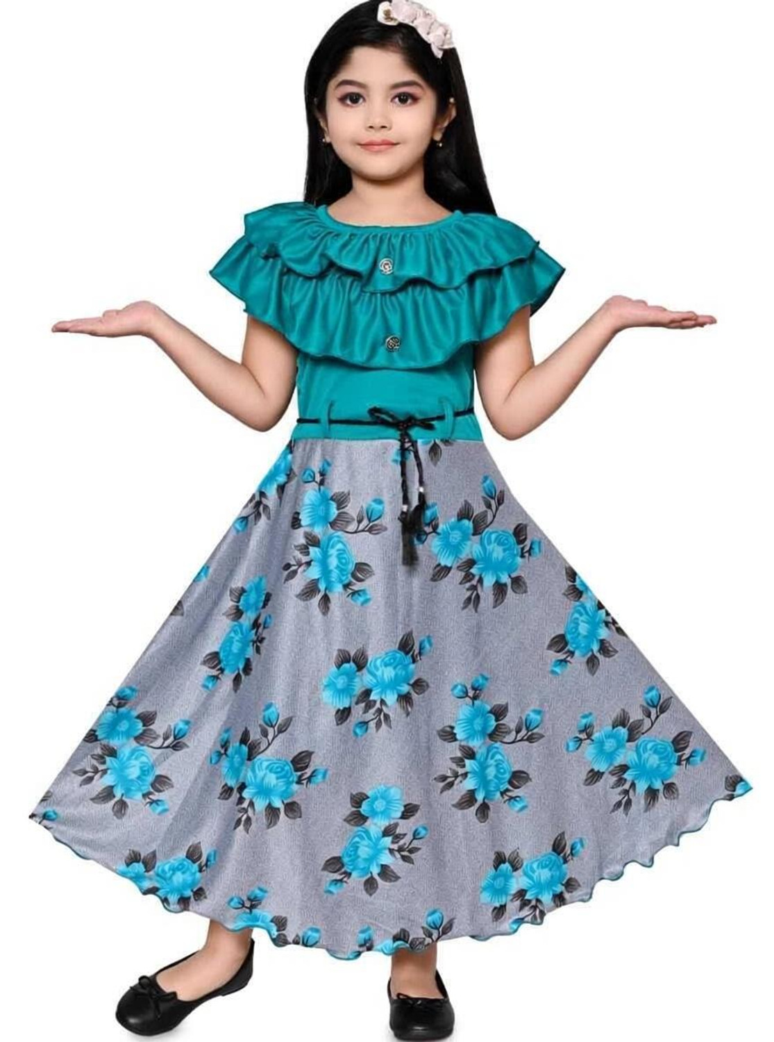 Image of RAHUL MULLICK Girls Maxi /Full Length Festive /Wedding Dress