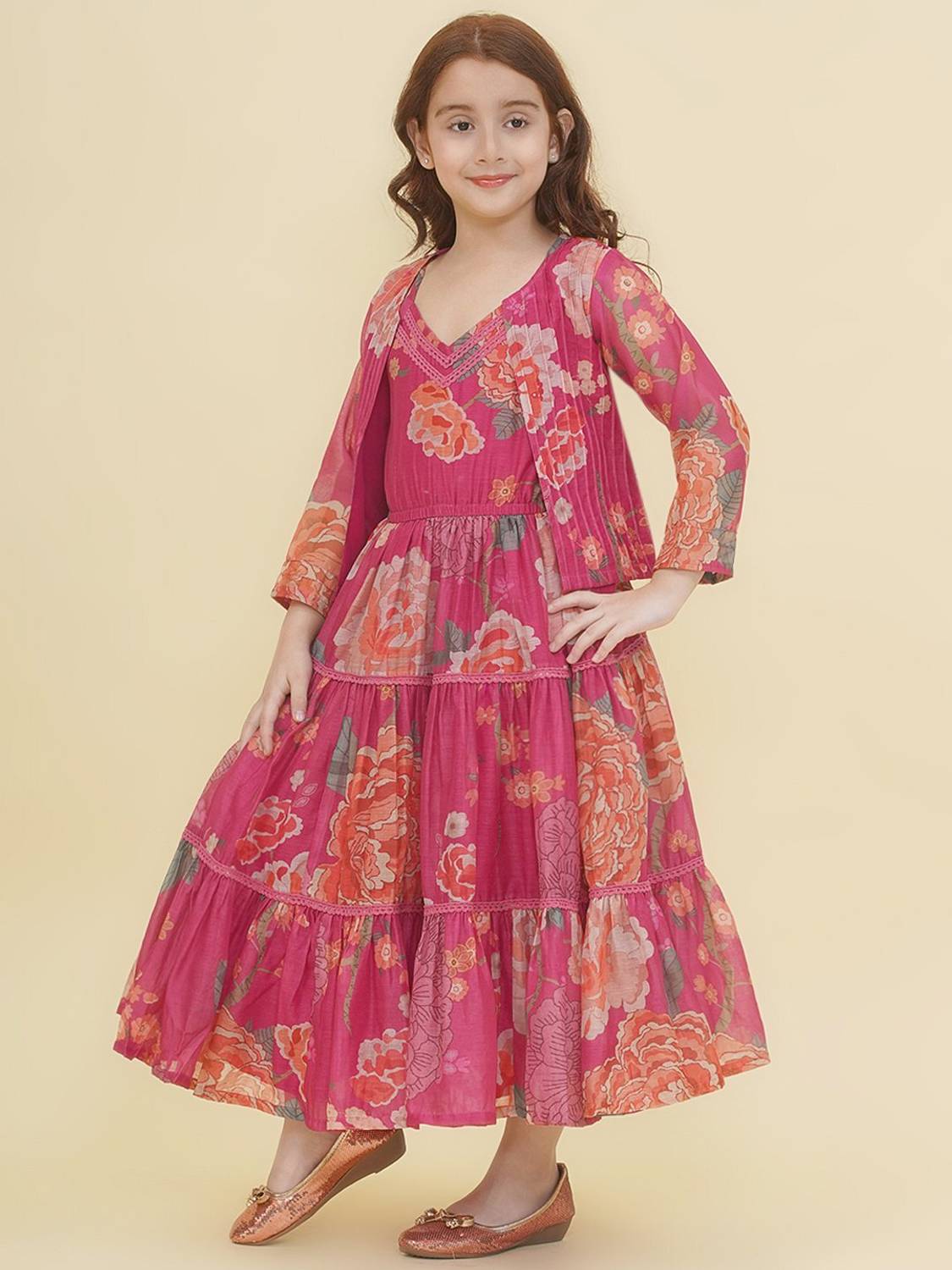 Bitiya By Bhama Girls Maxi/Full Length Party Dress
