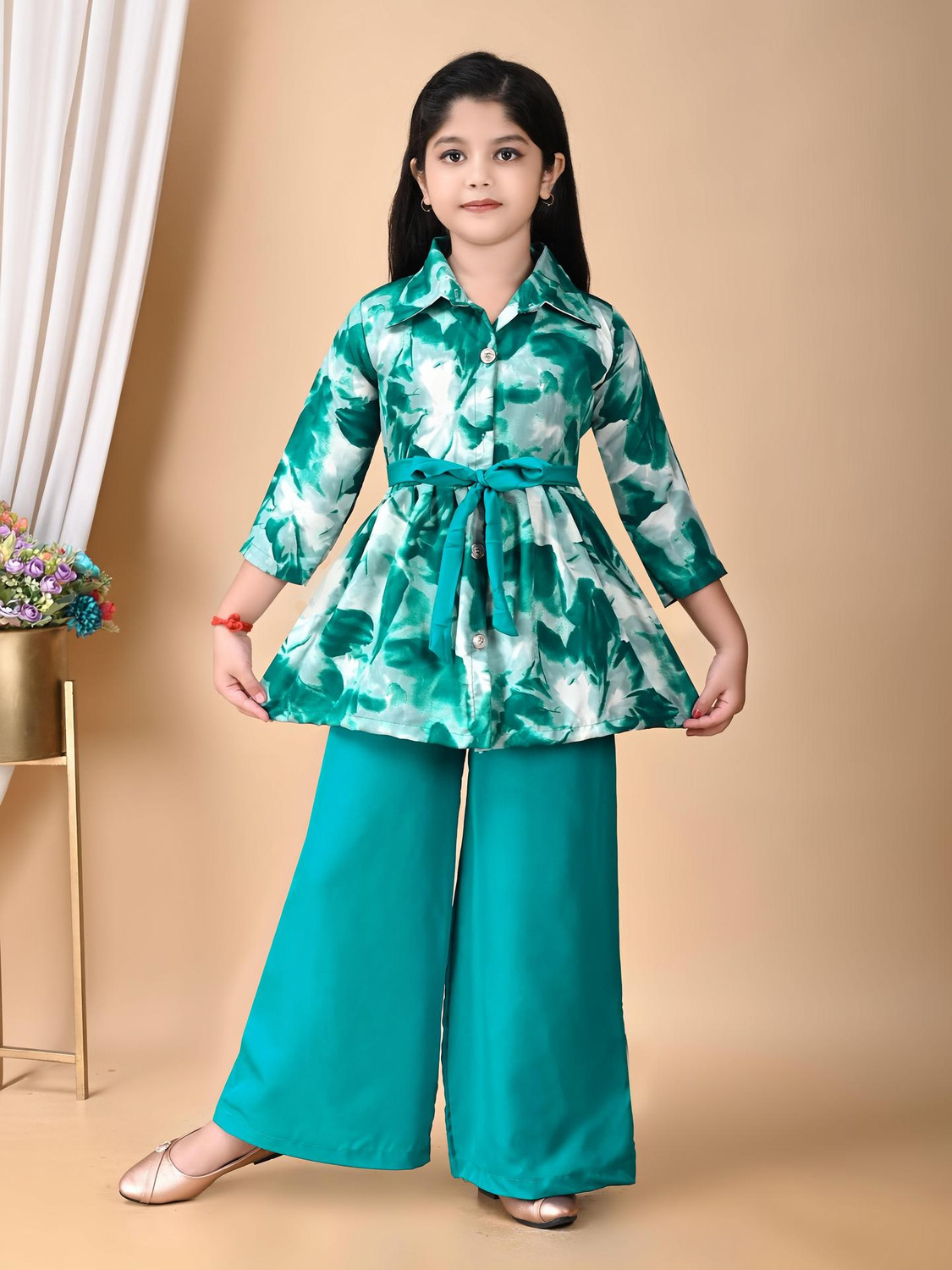 Image of Vastra Girls Festive & Party Kurta and Palazzo Set