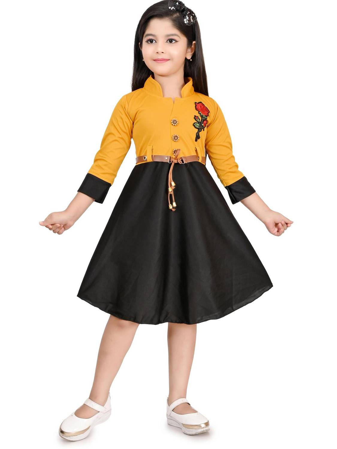 CHANDRIKA LIFESTYLE Girls Midi/Knee Length Party Dress