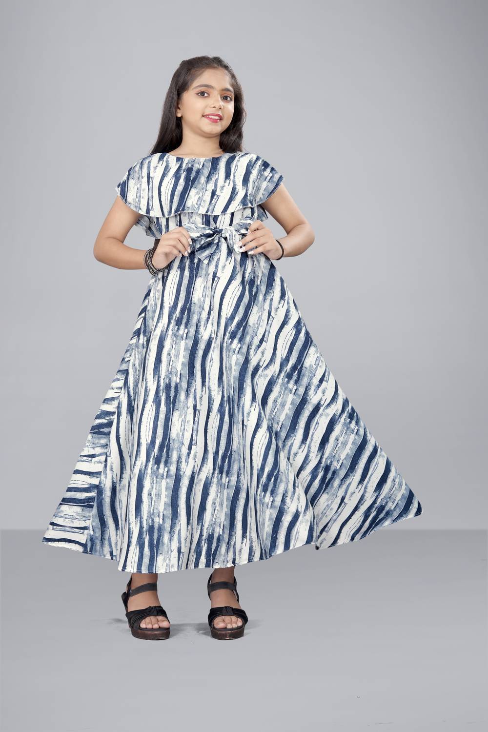Aarya Designer Girls Maxi/Full Length Casual Dress