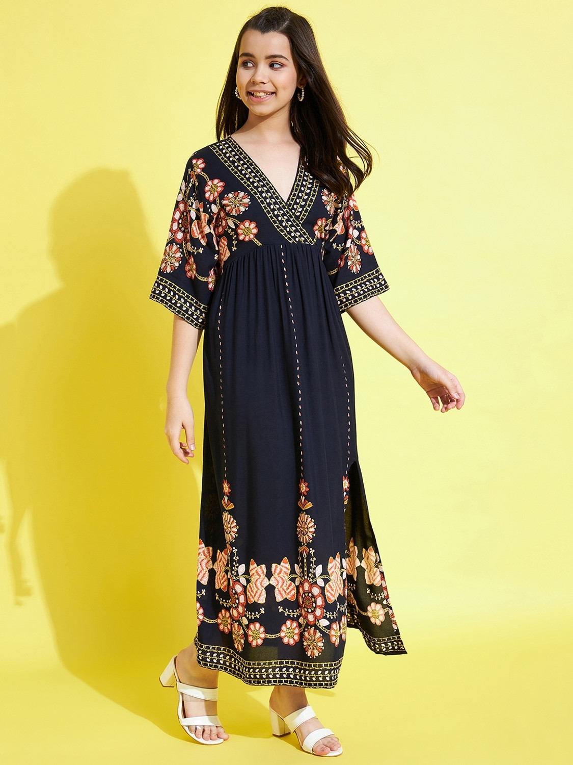 Image of STYLESTONE Girls Maxi /Full Length Casual Dress