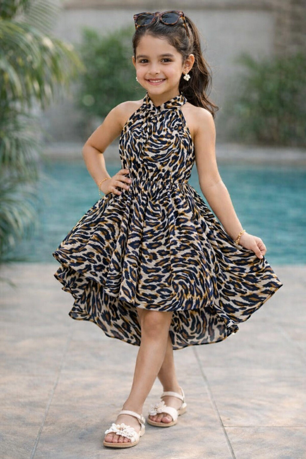 Image of ZAYA Girls Above Knee Party Dress