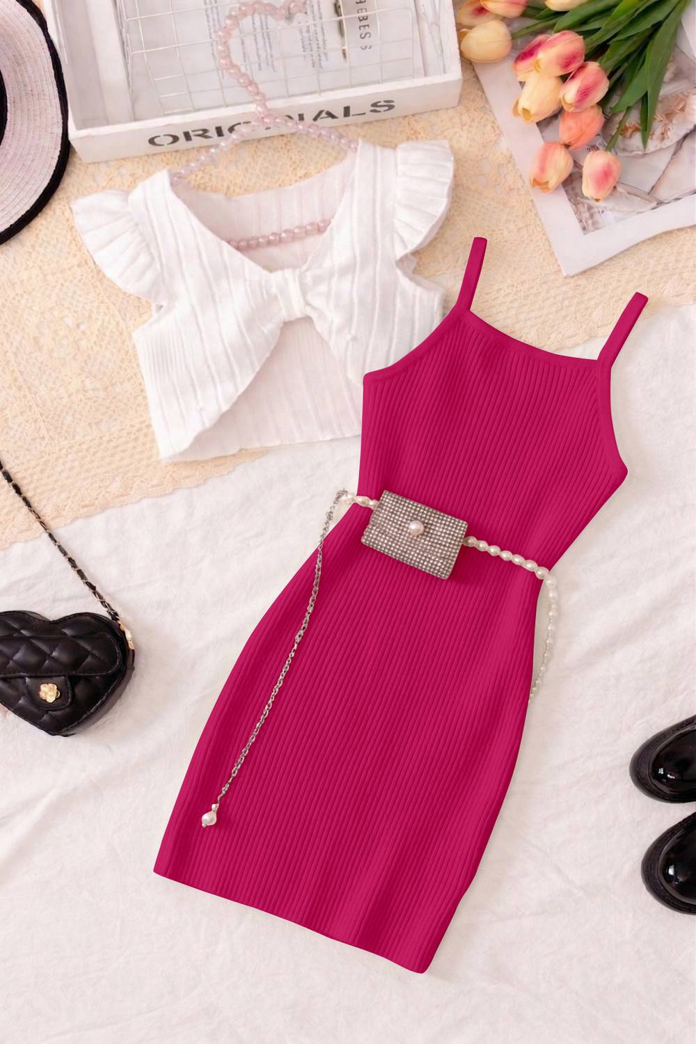 Aradhna Tex Girls Midi/Knee Length Casual Dress