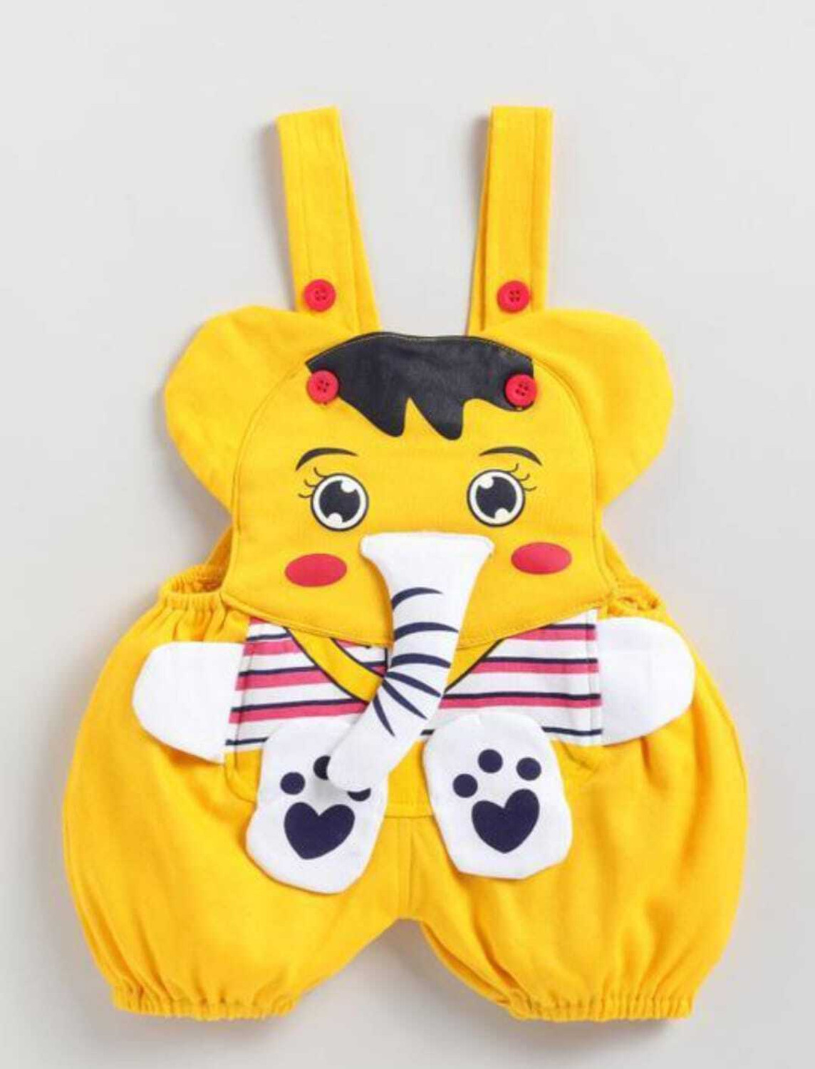 Image of Tintin Dungaree For Baby Boys & Baby Girls Animal Print, Printed Cotton Blend, Polyester