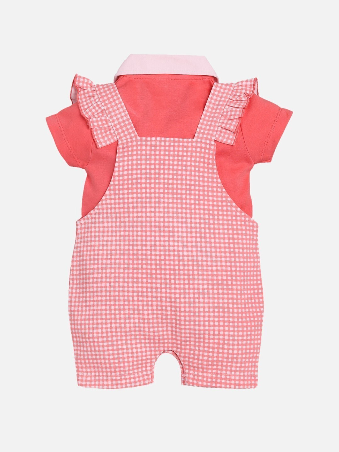 Image of BabyGo Dungaree For Baby Boys & Baby Girls Casual Solid Pure Cotton