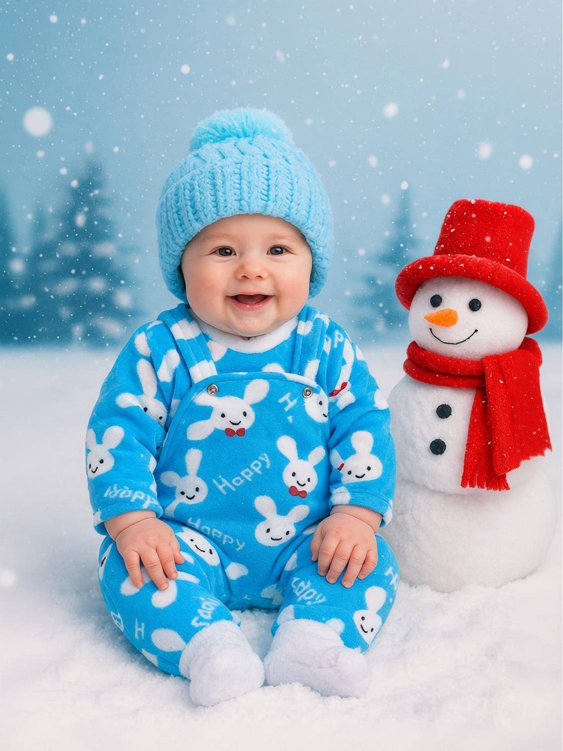 AFNAN MULTI BRAND Dungaree For Baby Boys & Baby Girls Self Design Wool Blend