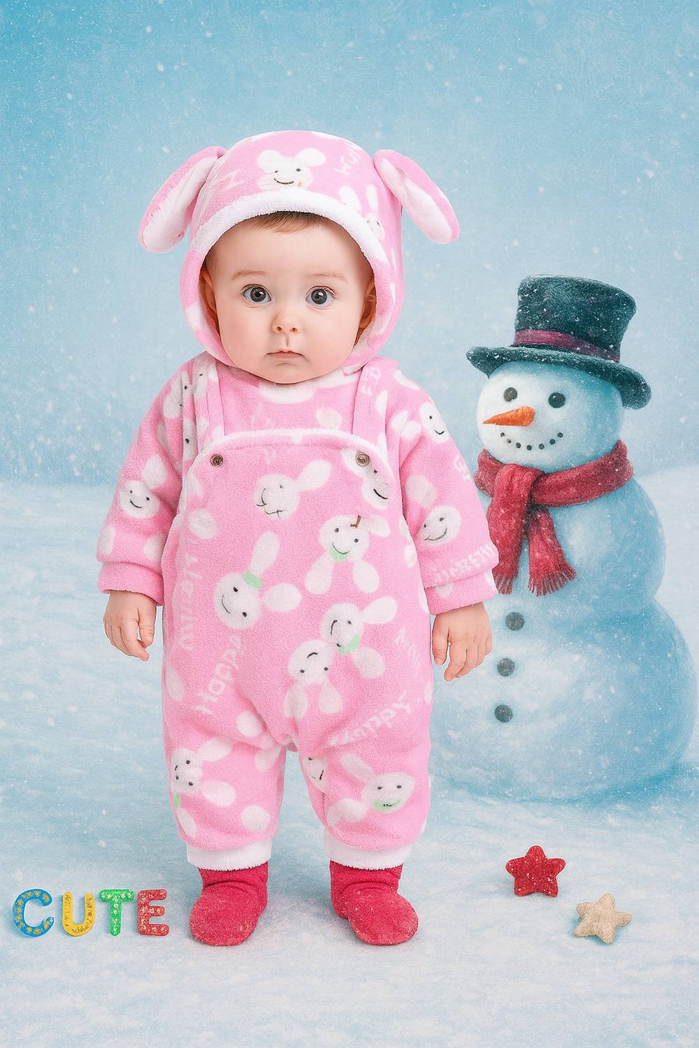 AFNAN MULTI BRAND Dungaree For Baby Boys & Baby Girls Self Design Wool Blend