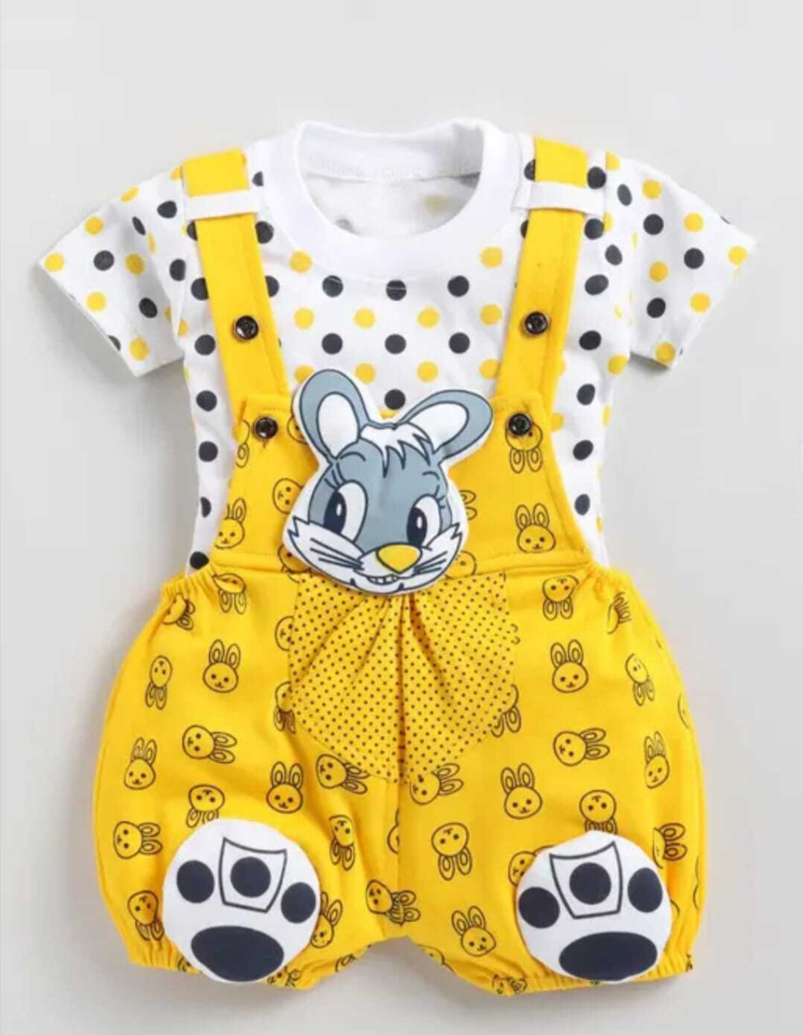 Image of Tintin Dungaree For Baby Boys & Baby Girls Printed, Applique Cotton Blend