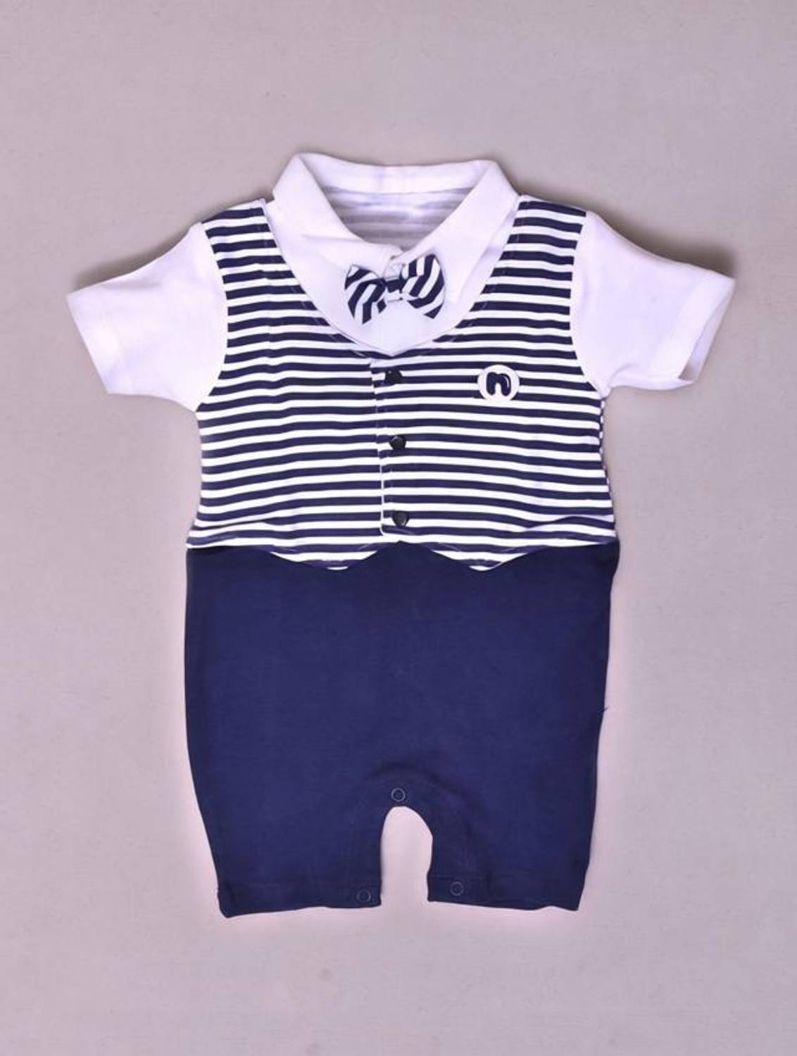 Covetus Romper For Baby Boys Casual Striped Pure Cotton