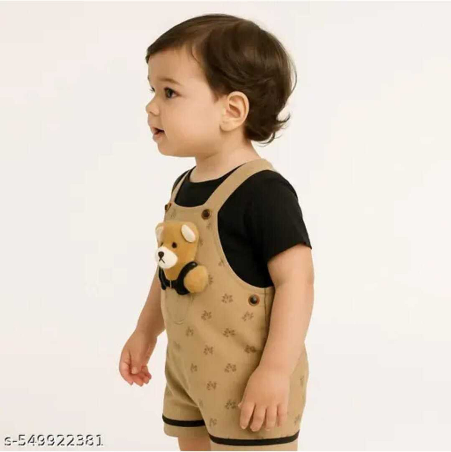 Image of SKS fashion Dungaree For Baby Boys & Baby Girls Party Printed Cotton Blend, Hosiery, Silk Blend