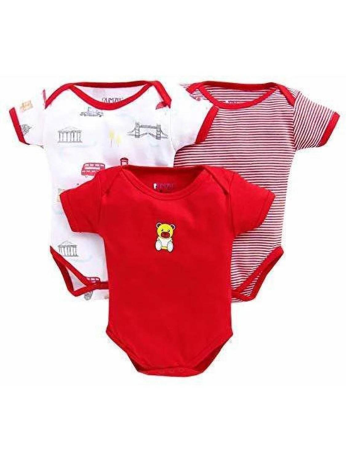 Appukids Romper For Baby Boys & Baby Girls Casual Striped Pure Cotton