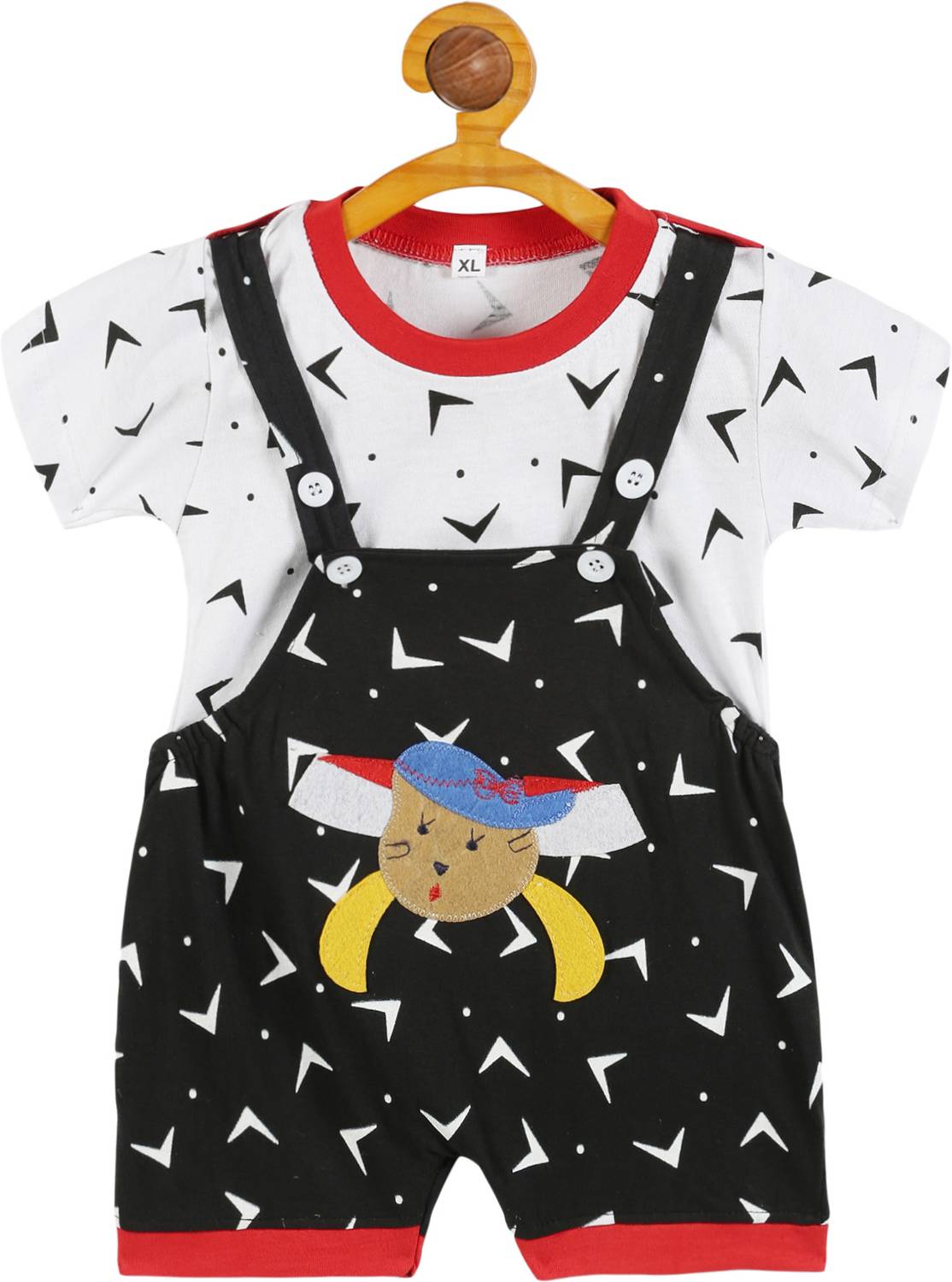 babeezworld Dungaree For Boys & Girls Casual Applique, Printed Pure Cotton