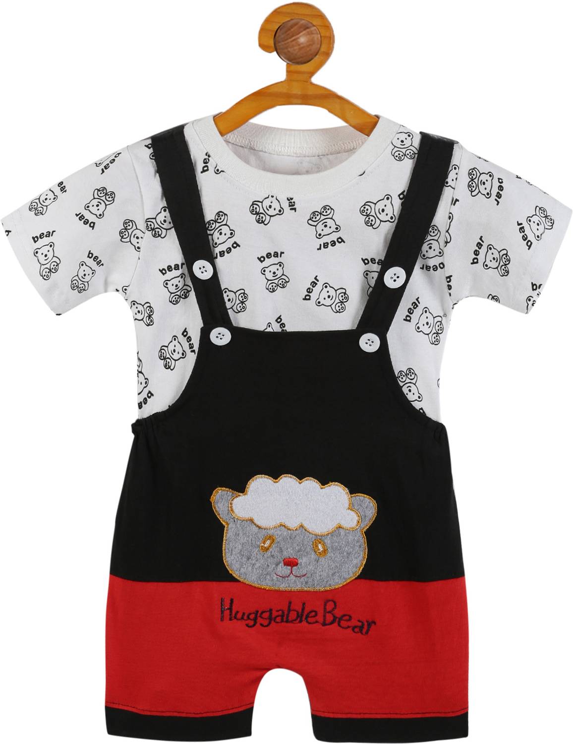 babeezworld Dungaree For Boys & Girls Casual Printed, Applique Pure Cotton