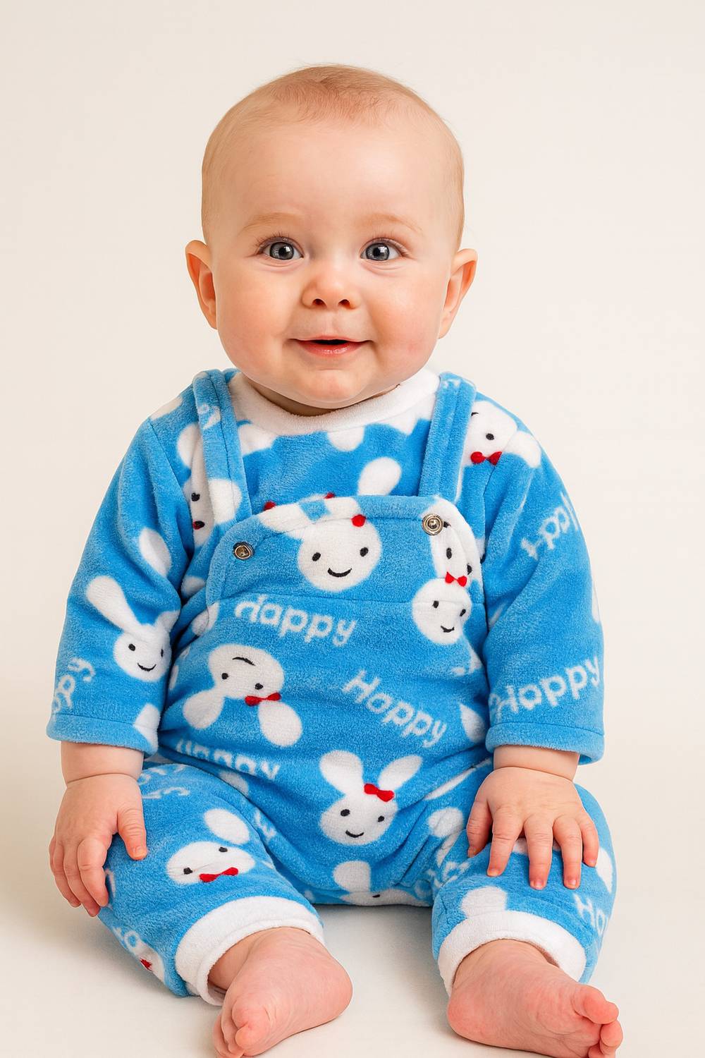 AFNAN MULTI BRAND Dungaree For Baby Boys & Baby Girls Self Design Wool Blend