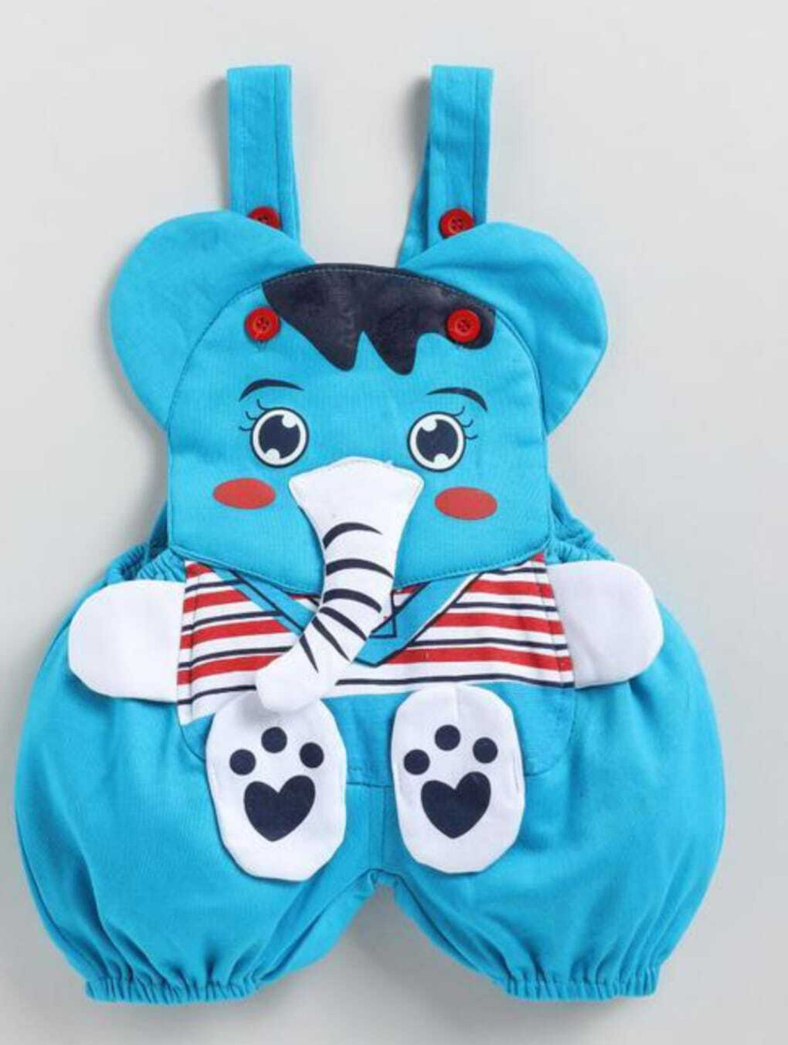 Image of Tintin Dungaree For Baby Boys & Baby Girls Animal Print, Printed Cotton Blend, Polyester