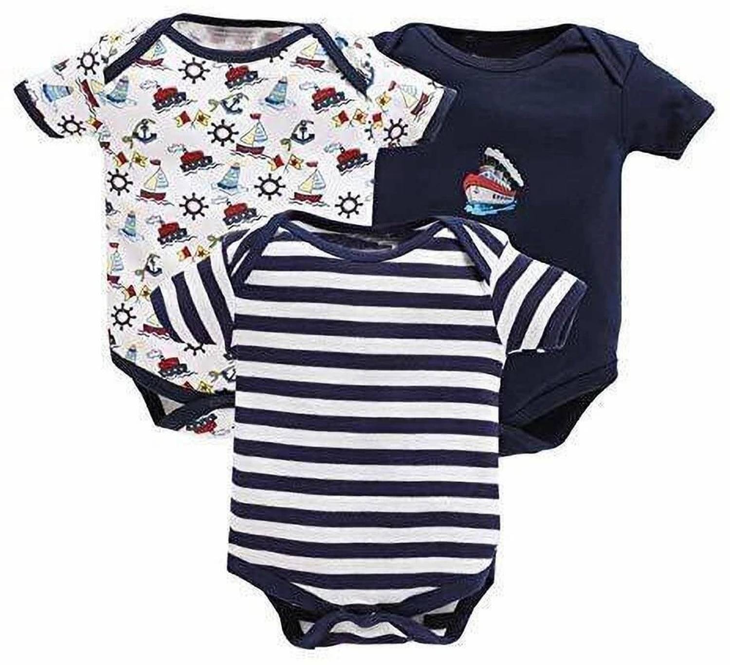 Appukids Romper For Baby Boys Casual Striped Pure Cotton