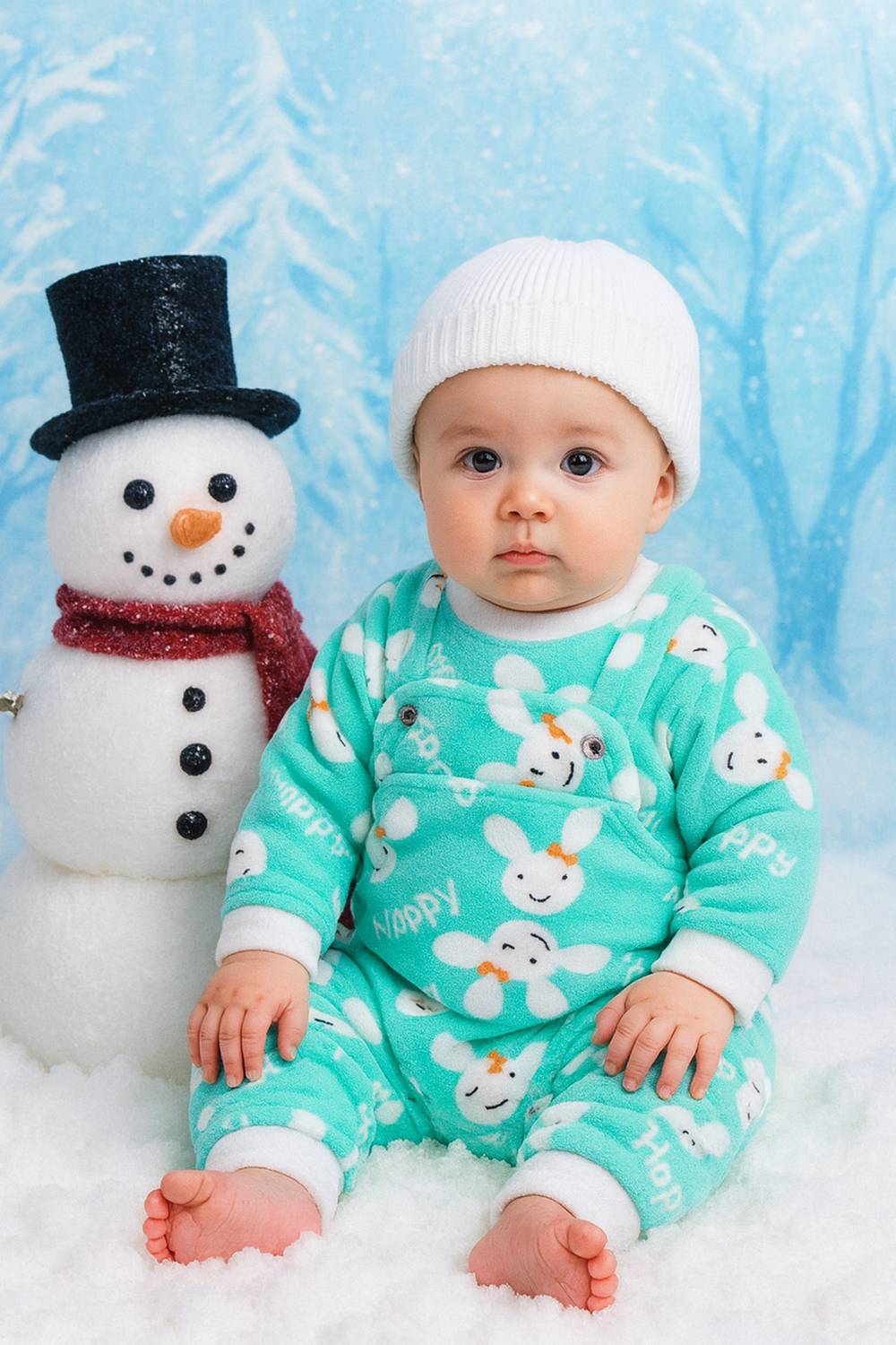 AFNAN MULTI BRAND Dungaree For Baby Boys & Baby Girls Self Design Wool Blend