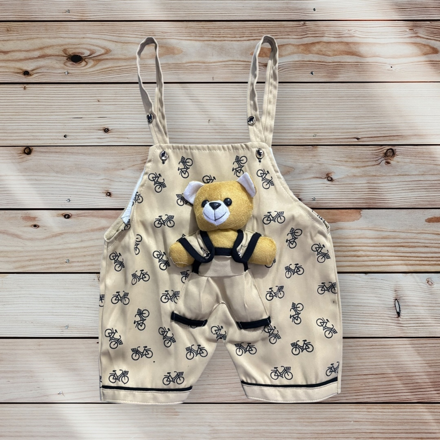 Image of AFNAN MULTI BRAND Dungaree For Baby Boys & Baby Girls Casual Printed Cotton Blend