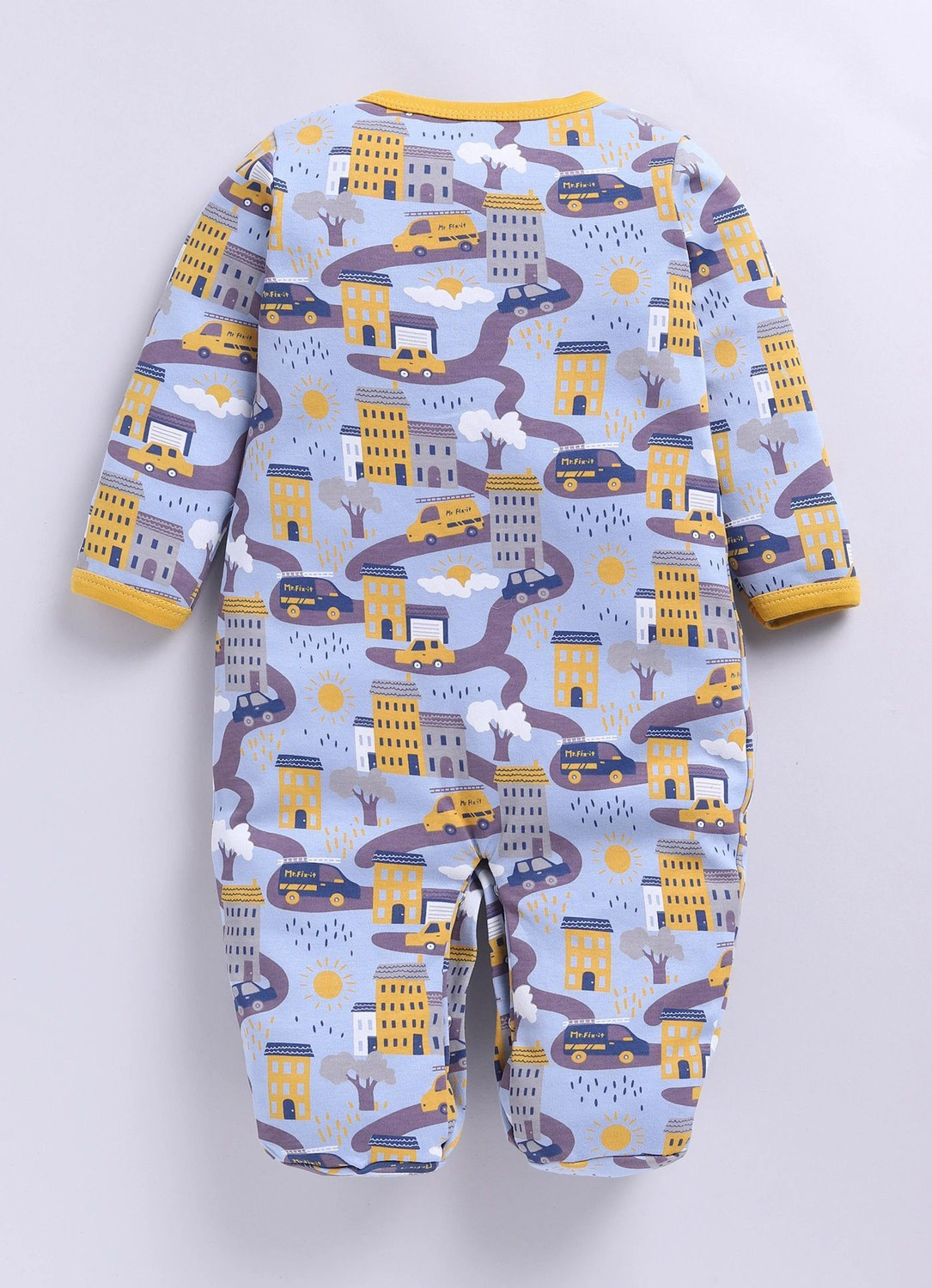 Image of BabyGo Romper For Baby Boys & Baby Girls Casual Printed Pure Cotton