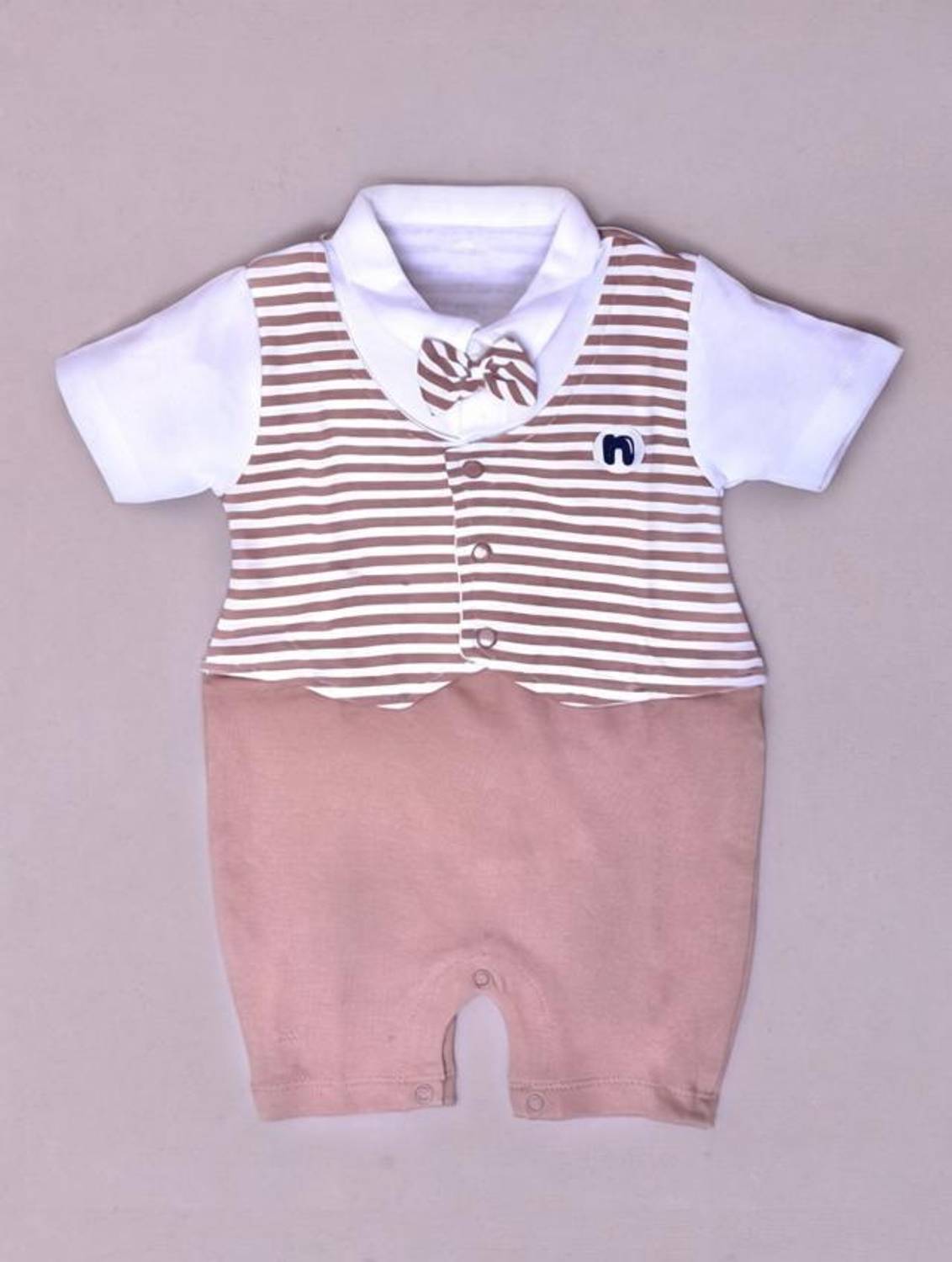 Covetus Romper For Baby Boys Casual Striped Pure Cotton