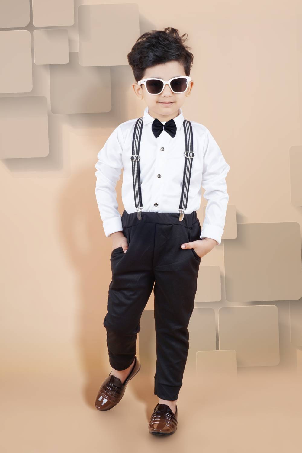AFTAB DRESSES Boys Party(Festive) Dungaree Romper