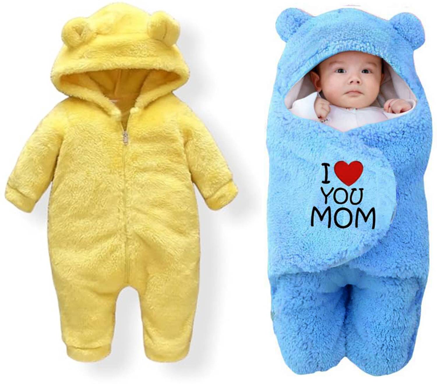 BABY ZONE Romper For Baby Boys & Baby Girls Solid Cotton Blend