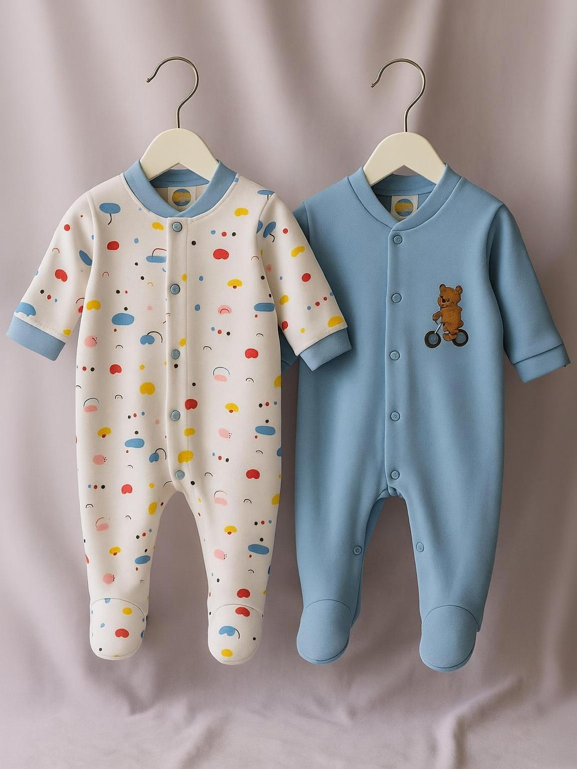 Image of kidiyo Romper For Baby Boys & Baby Girls Printed Cotton Blend