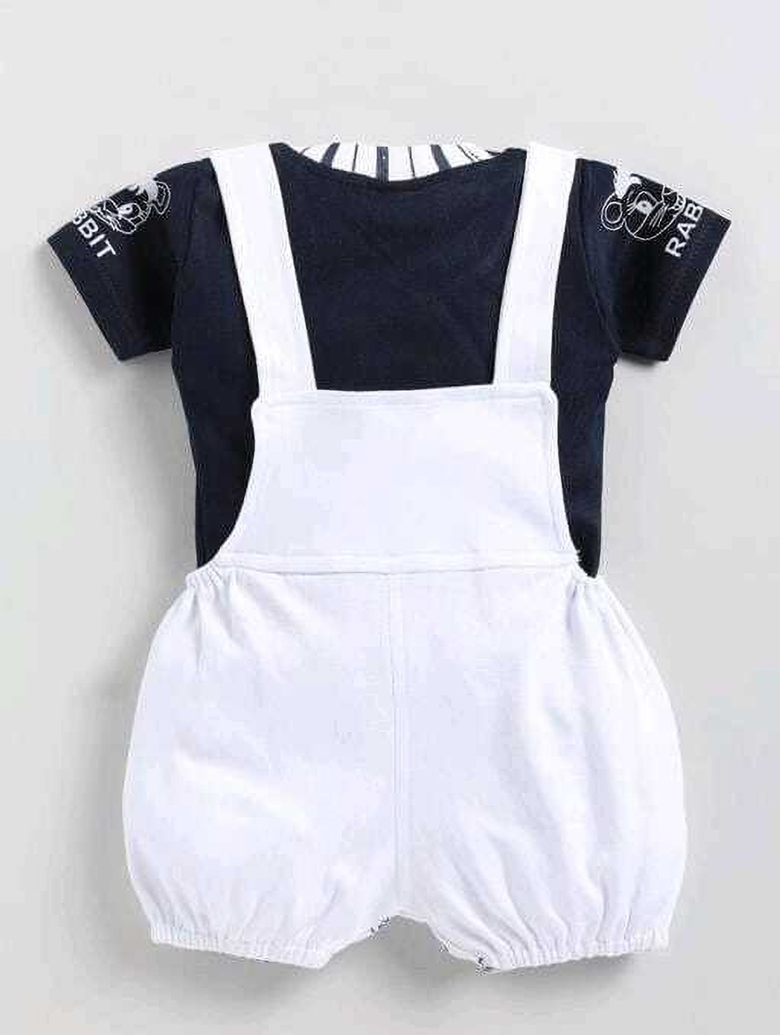 Image of FLOURISHMART Dungaree For Baby Boys & Baby Girls Casual Printed, Applique Cotton Blend