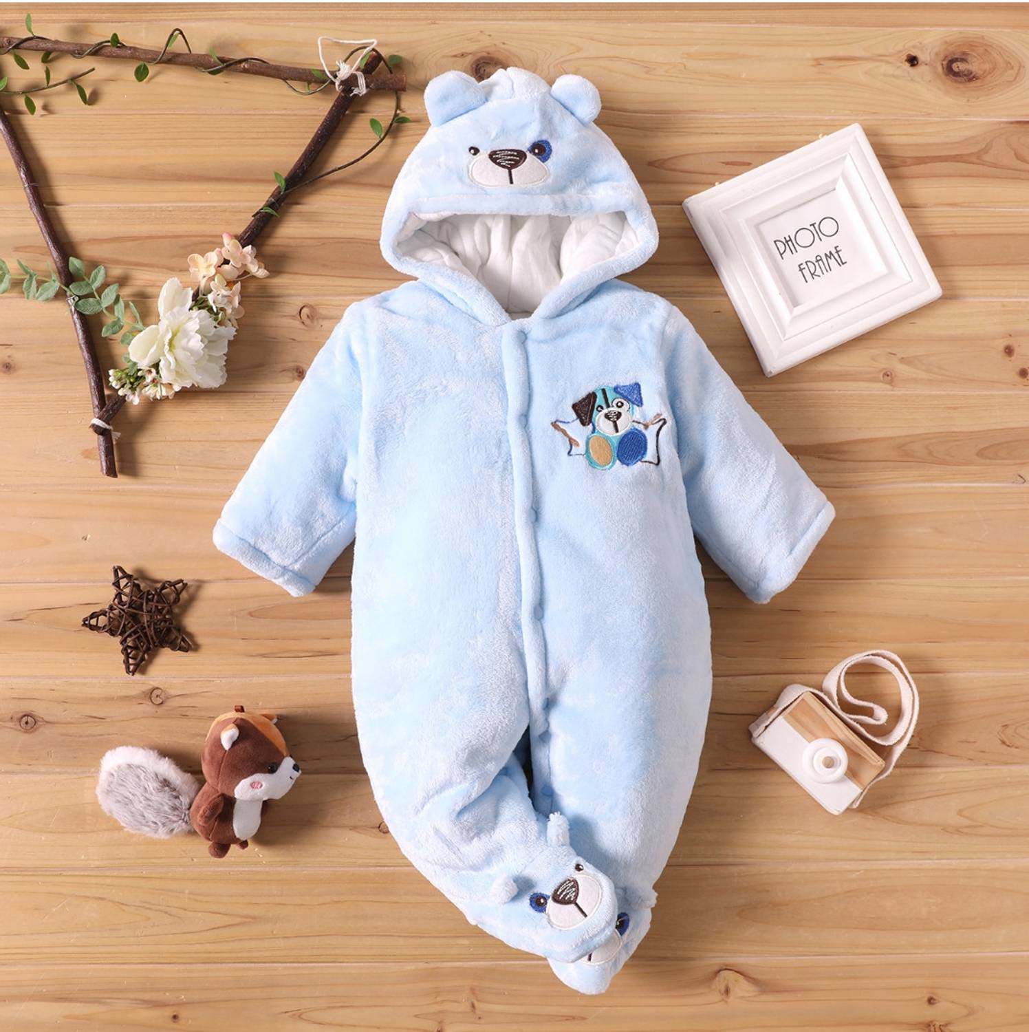 BRANDONN Romper For Baby Boys & Baby Girls Casual Printed Cotton Blend