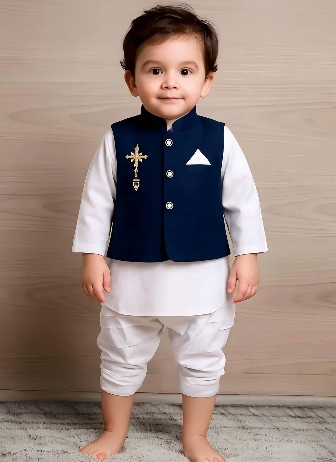 ABLaskar Boys Wedding Kurta and Pyjama Set