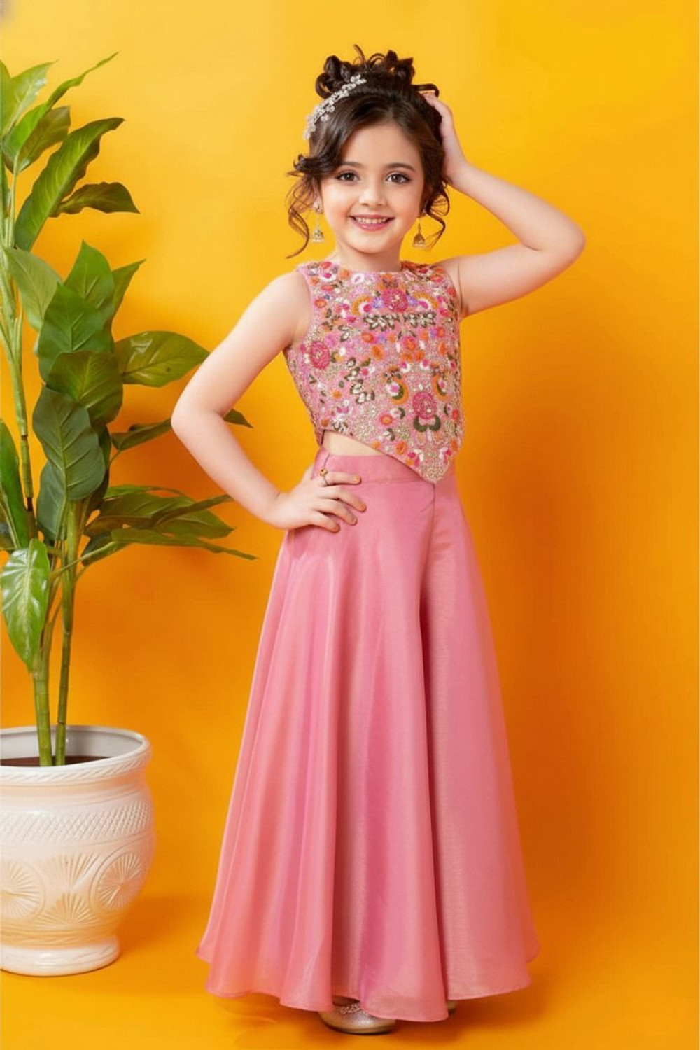 Image of Sashay Boutique Girls Festive & Party Kurta and Sharara Set