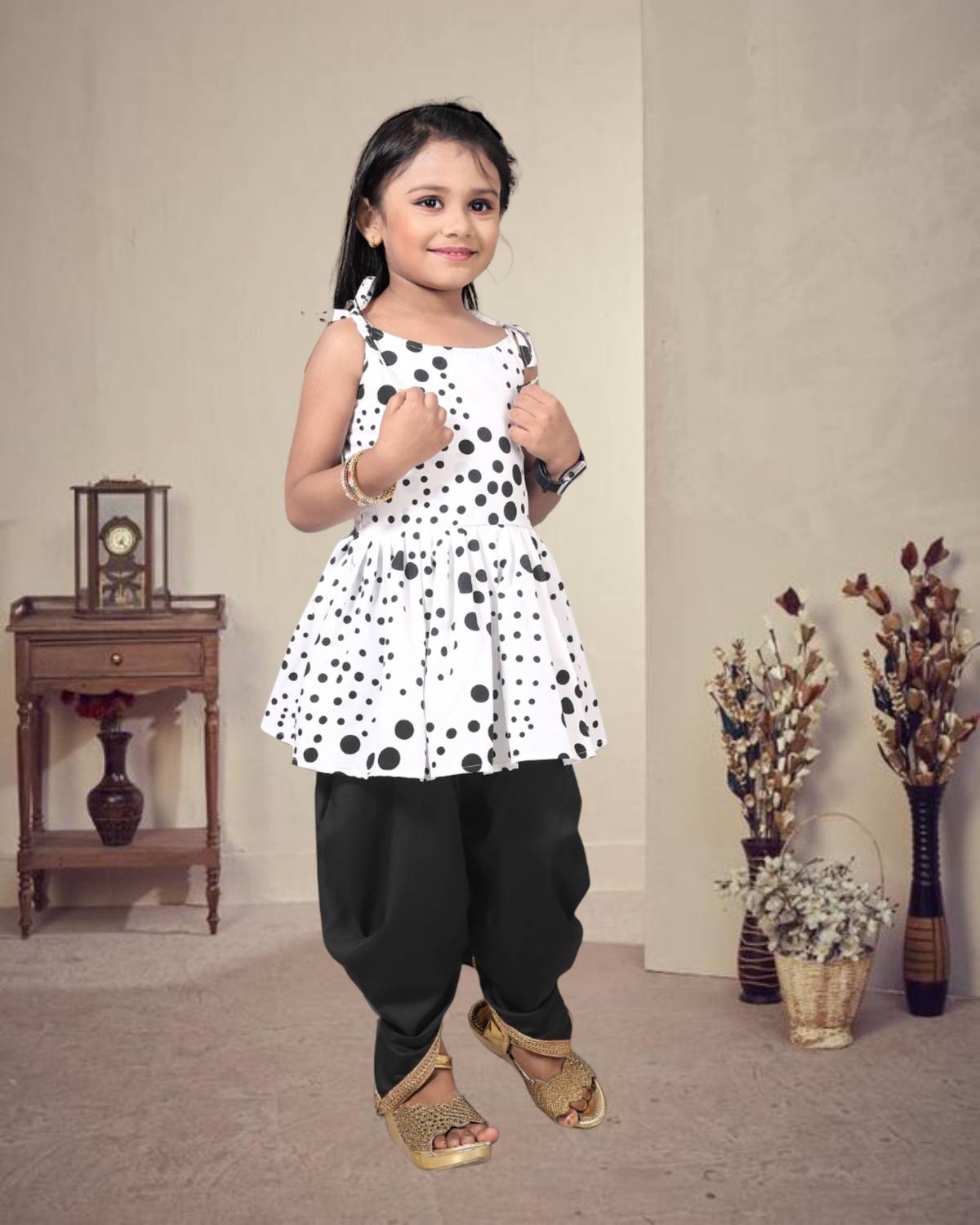 Meraki Fab Girls Festive & Party Dhoti & Kurta Set