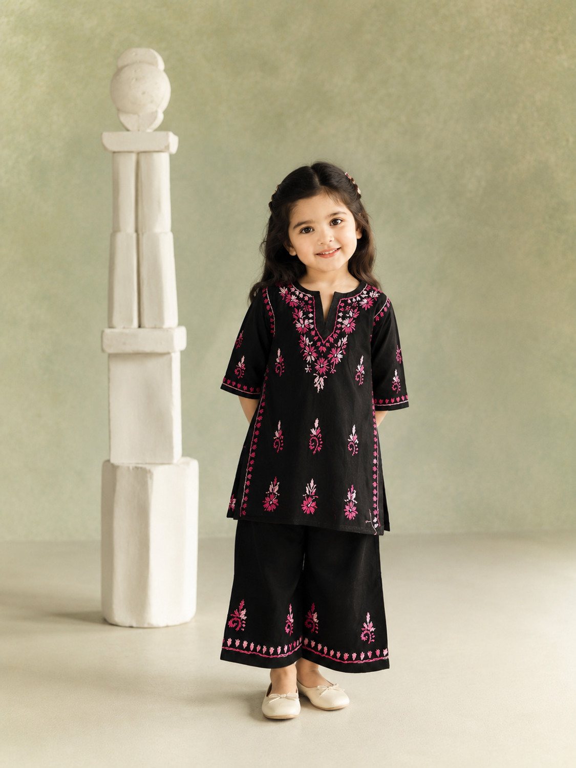 Image of marshmellow by janvi Girls Festive & Party Kurta and Palazzo Set