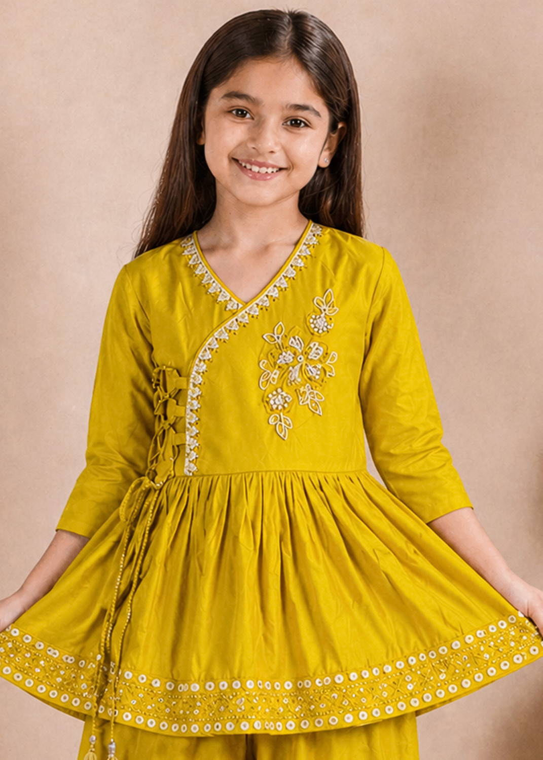 Image of S PRITY GARMENTS Girls Festive & Party Angarkha and Dhoti Pant