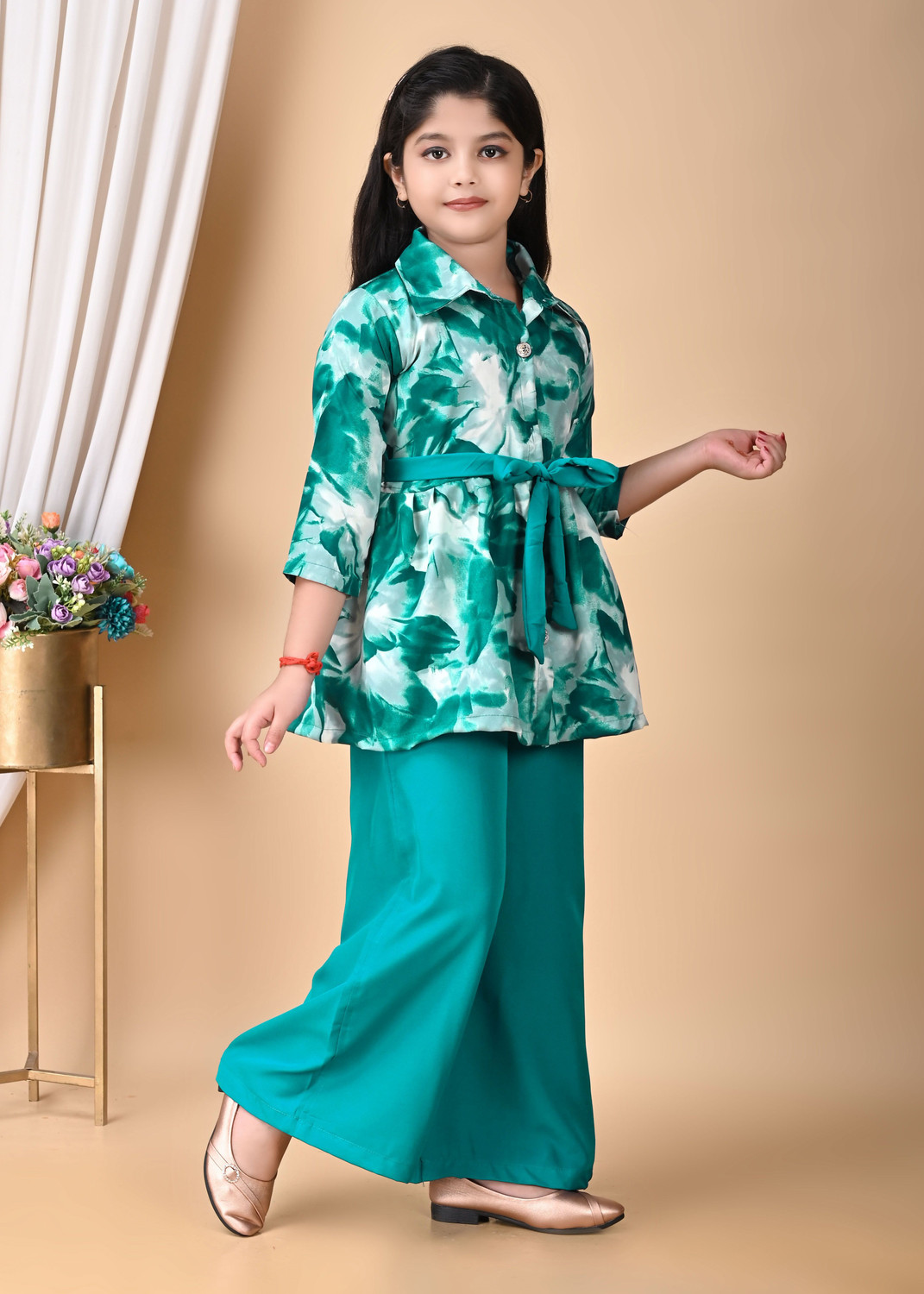 Image of Vastra Girls Festive & Party Kurta and Palazzo Set