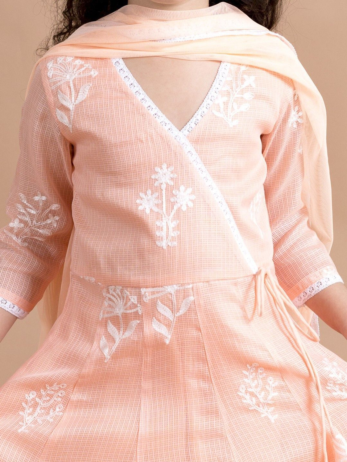 Image of Pspeaches Girls Festive & Party Kurta and Trouser Set