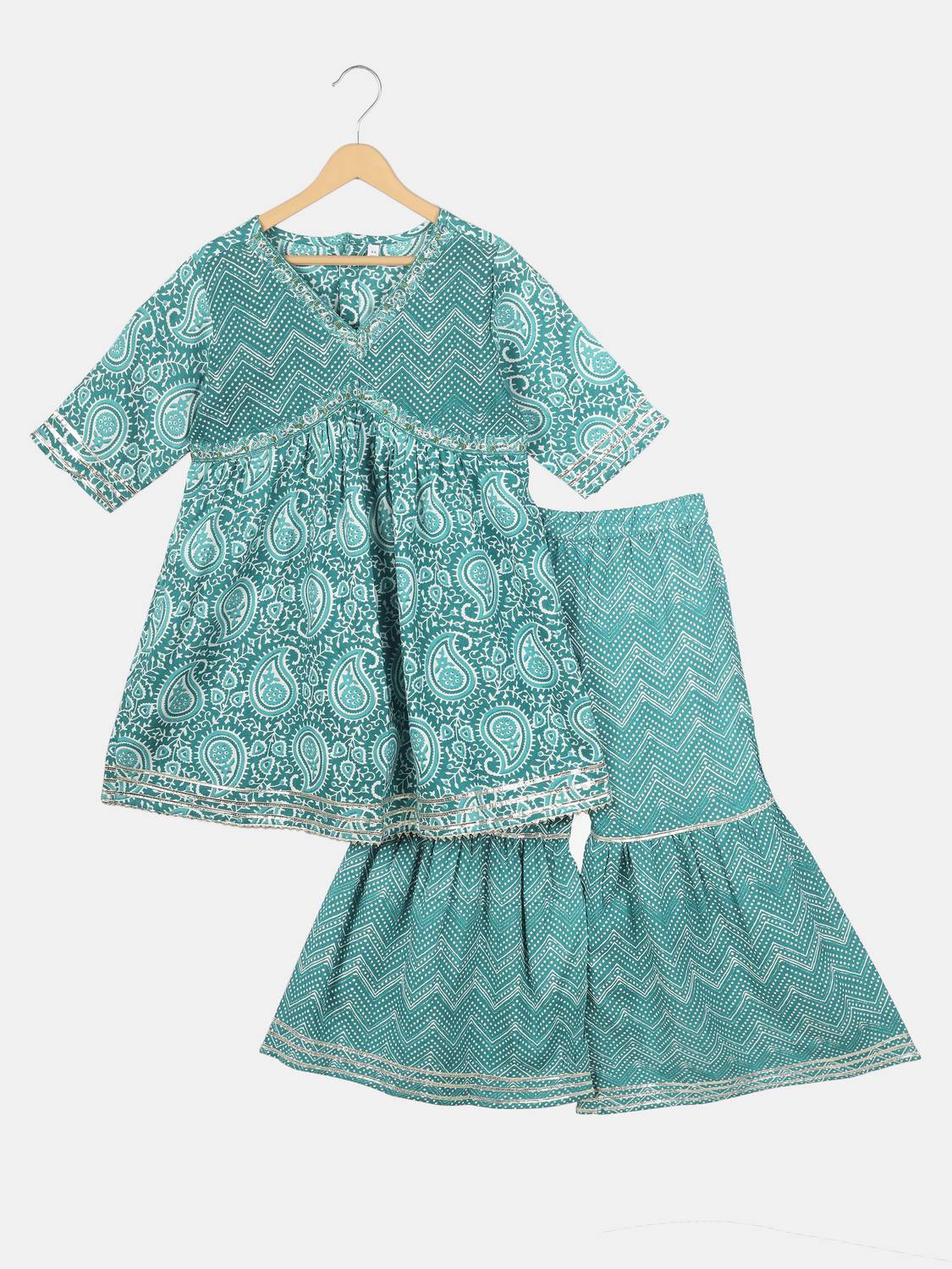 CELEBRAVO Girls Festive & Party, Wedding Kurta and Palazzo Set