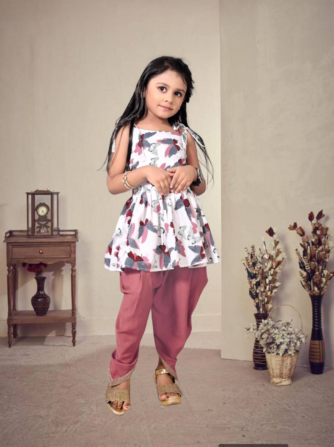 Meraki Fab Girls Festive & Party Dhoti & Kurta Set