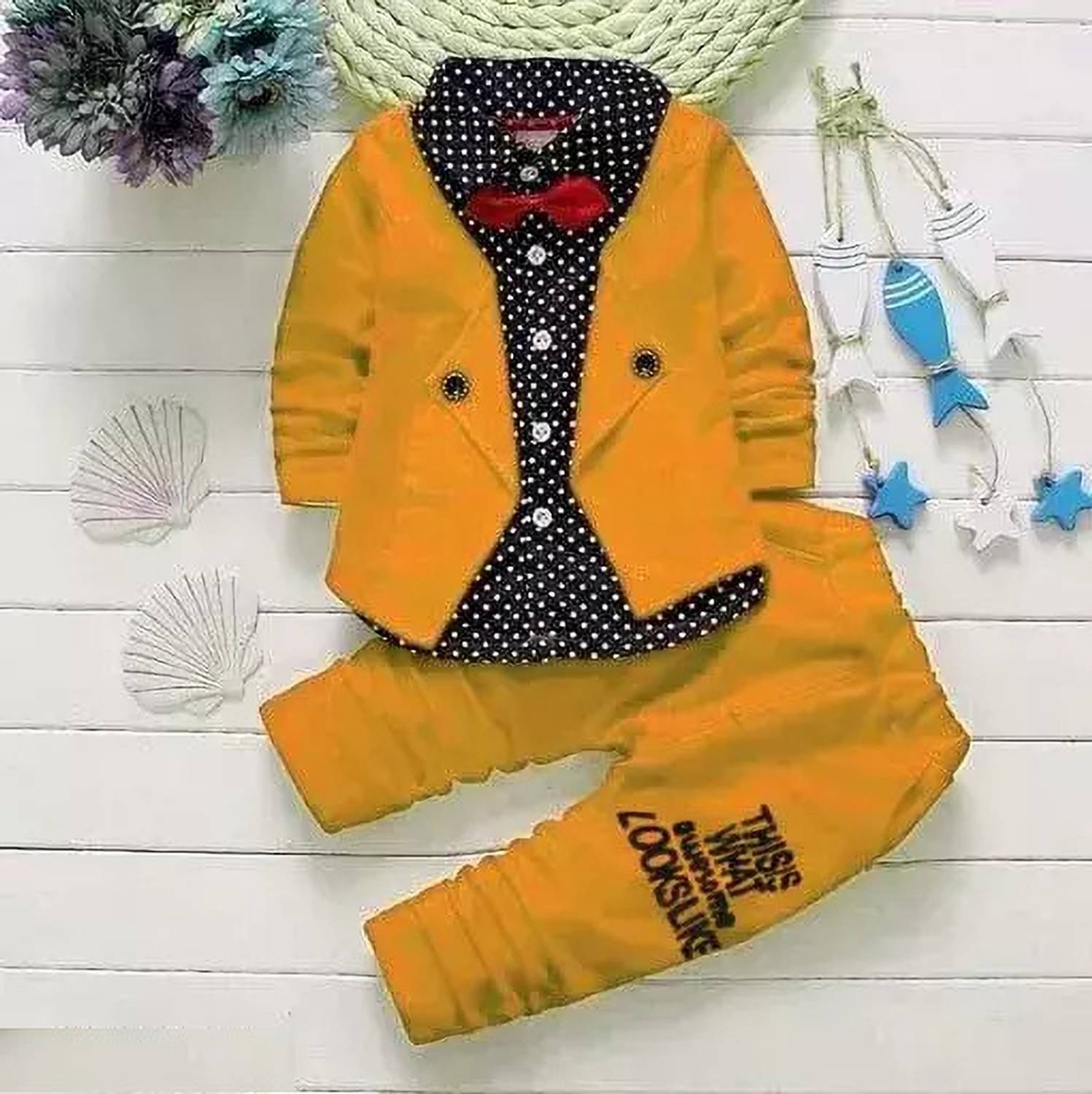 Broken Leaf Boys Festive & Party Blazer, Shirt and Trouser Set