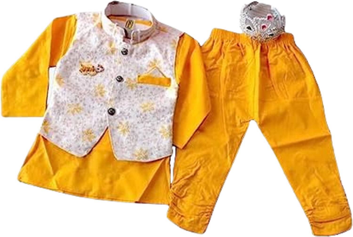 avnish Baby Boys Festive & Party, Wedding Kurta & Waistcoat Set