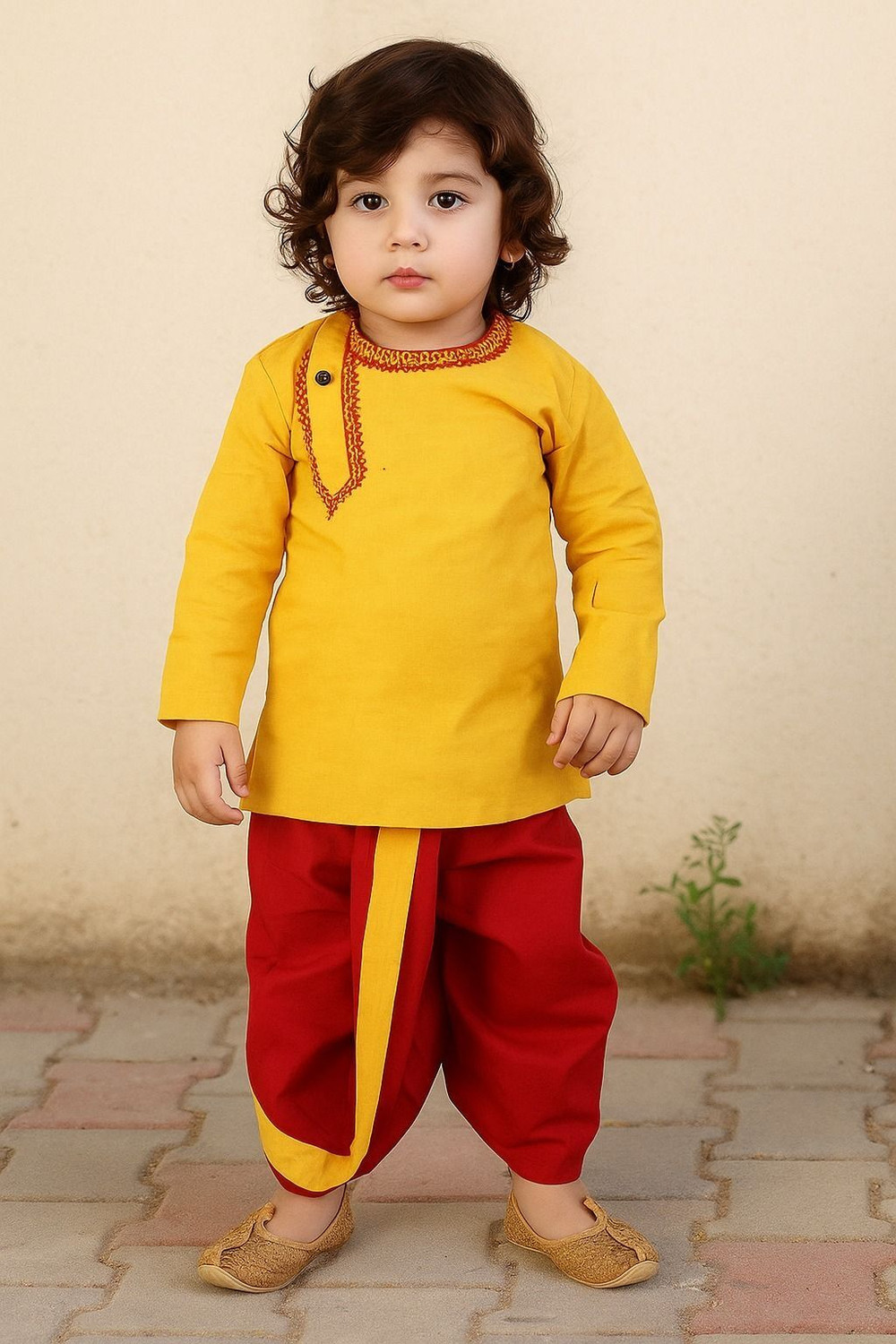 Image of koleytrading Boys Festive & Party Kurta and Dhoti Pant Set