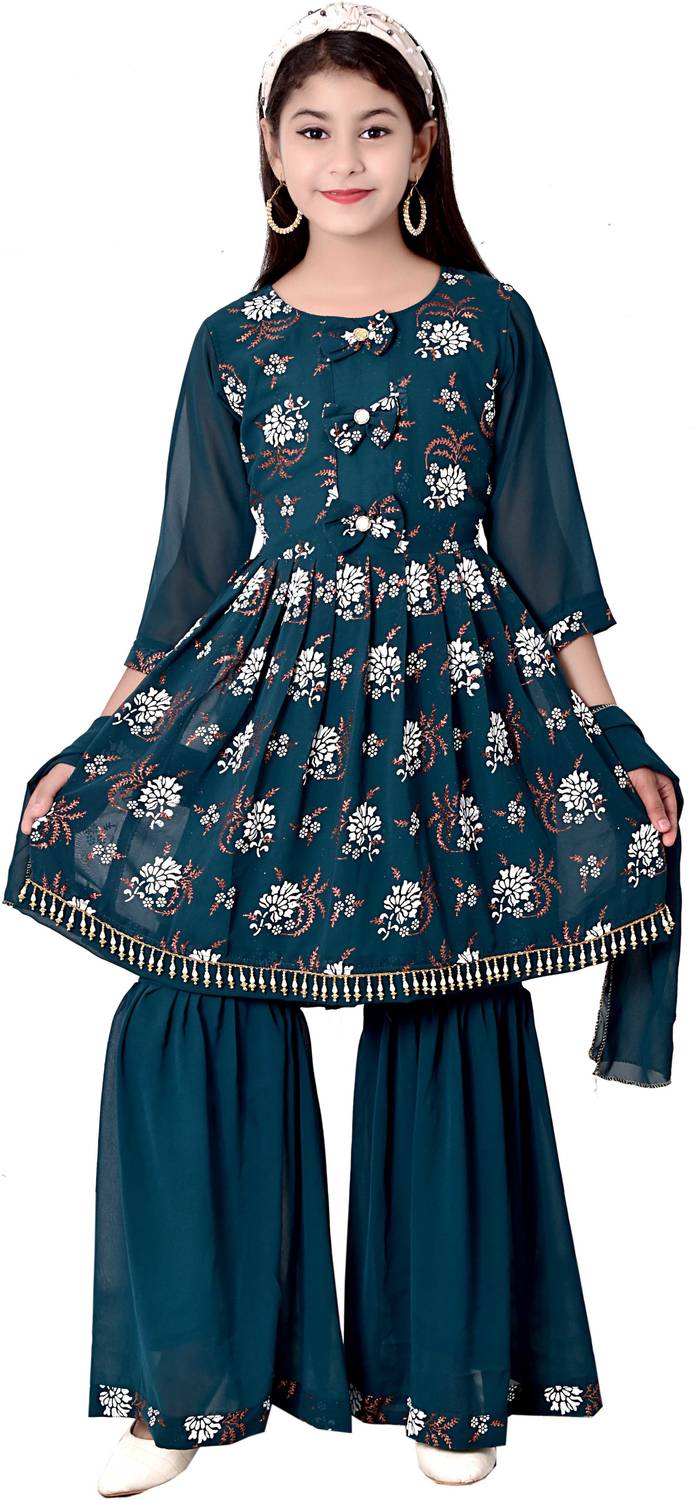 PRENA FASHION Girls Festive & Party Kurta, Pyjama & Dupatta Set