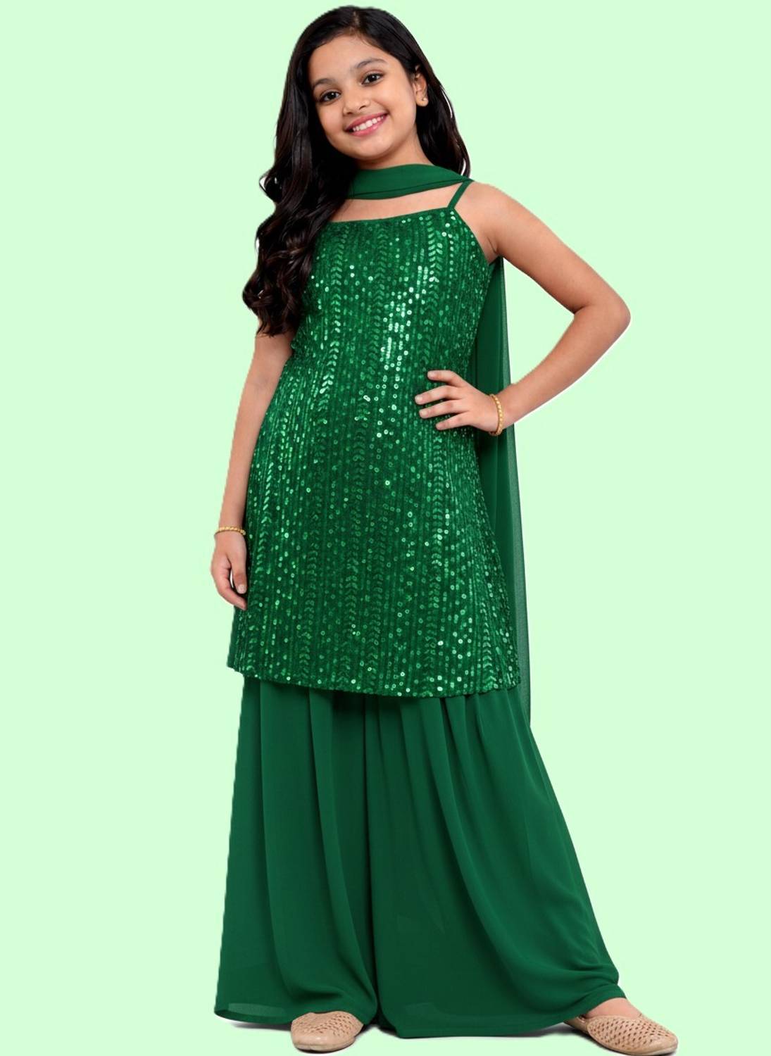 zxxz Girls Wedding, Festive & Party Kurta and Palazzo Set Price in