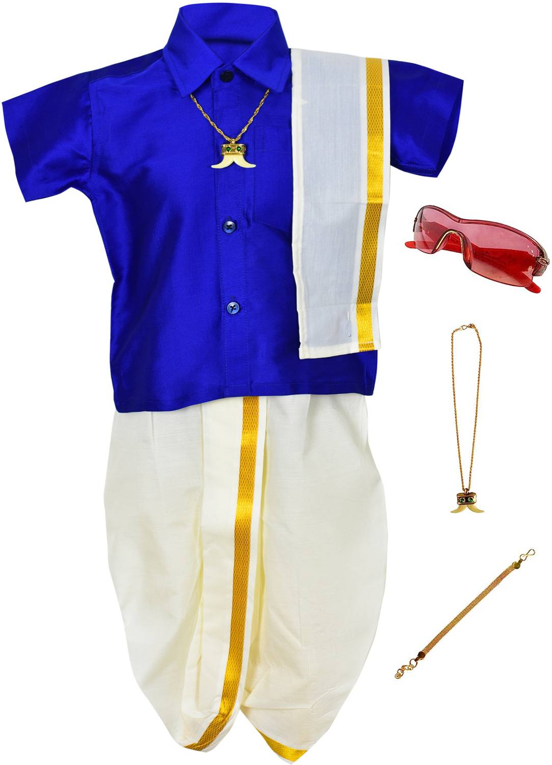 Amirtha Fashion Boys Festive & Party Shirt & Dhoti Set