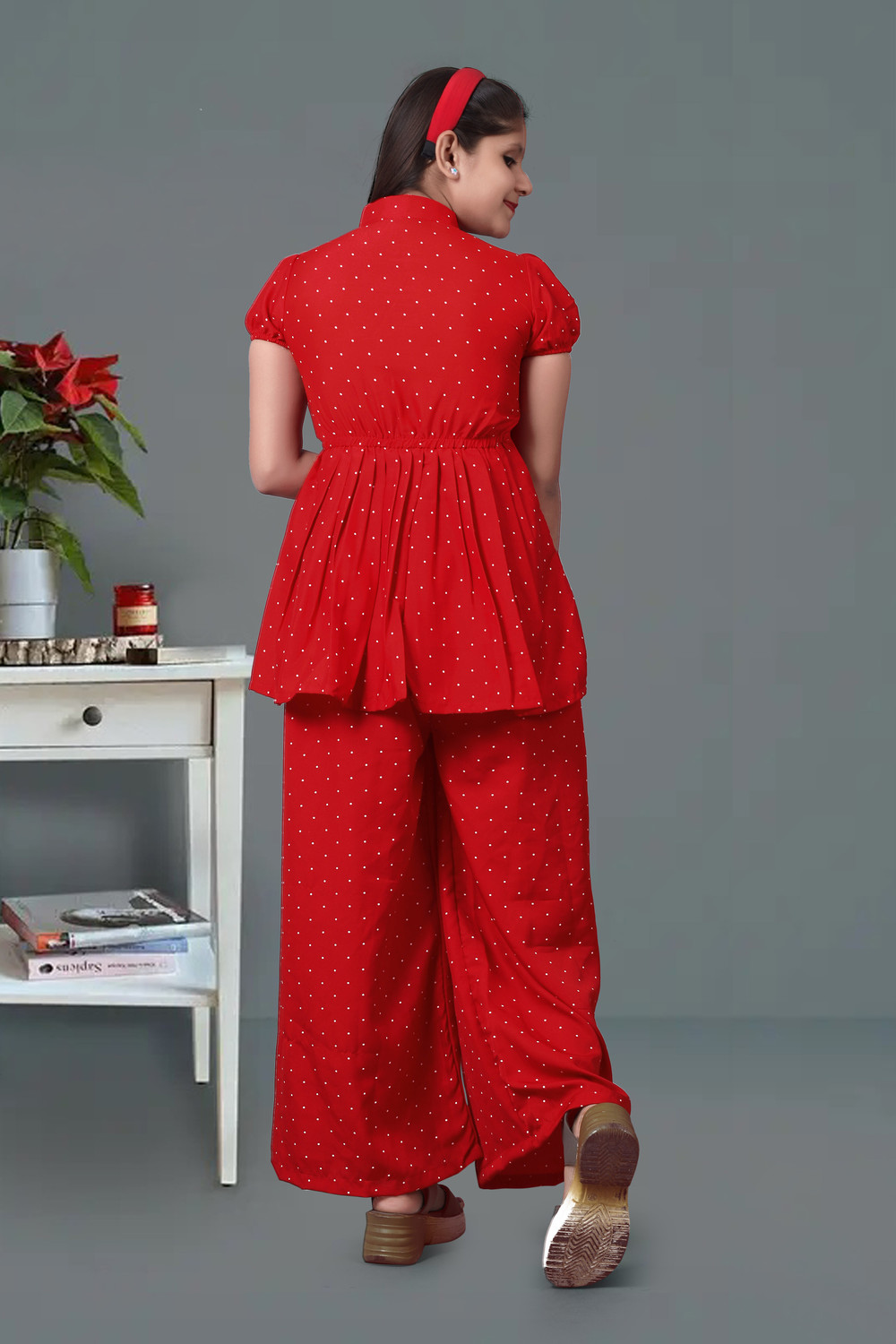 Image of misha enterprise Girls Festive & Party Kurta and Palazzo Set