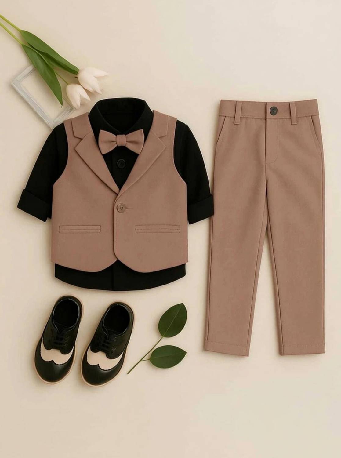 ArhamFashionWear Boys Festive & Party, Wedding Shirt, Waistcoat and Pant Set