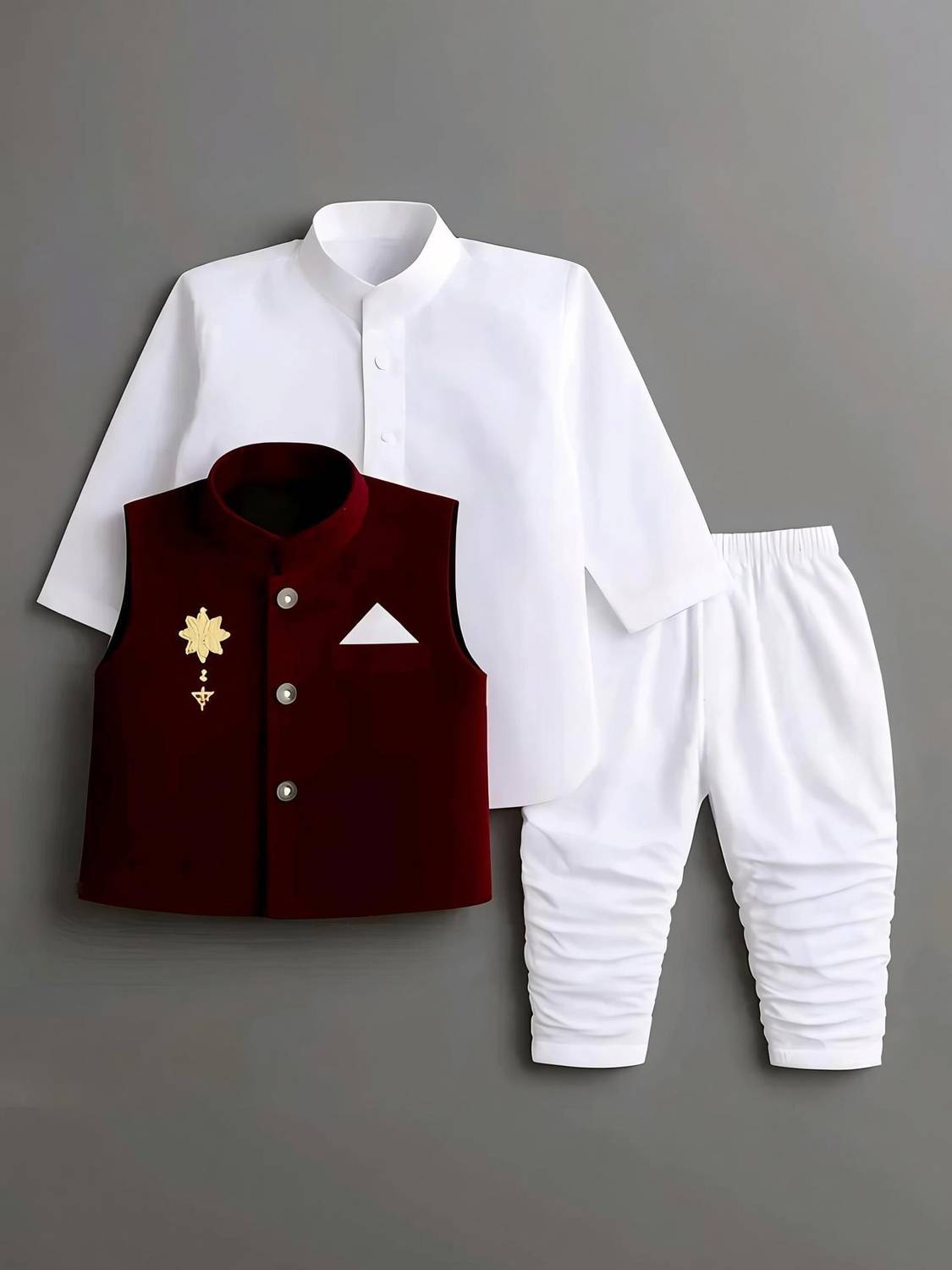 ABLaskar Boys Wedding Kurta and Pyjama Set